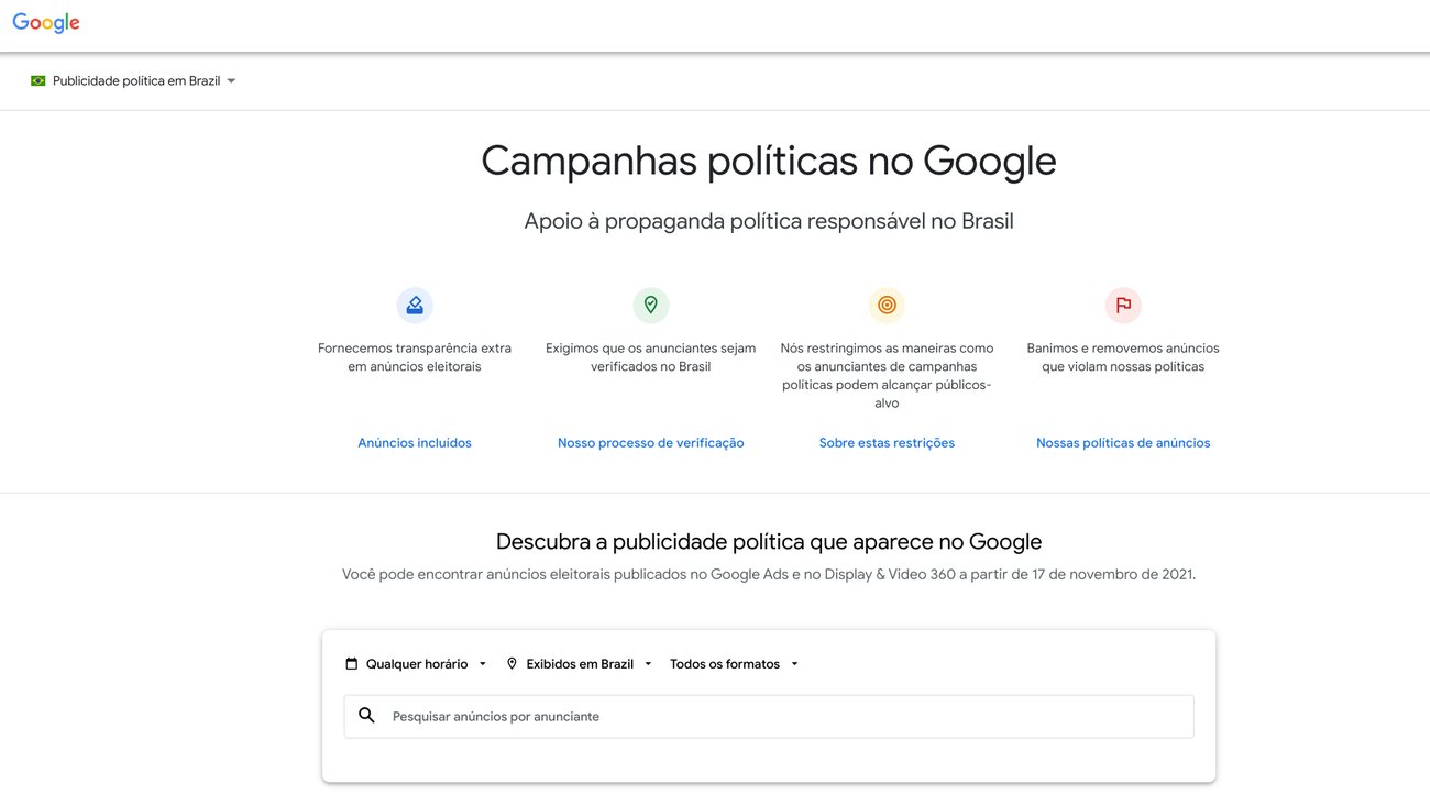 Ampliando nossos esforços de transparência na publicidade política – The Keyword | Google Product and Technology News