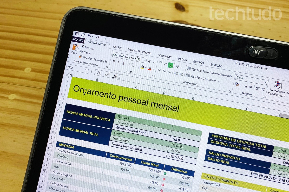 Planilha de gastos pessoais no Excel: como baixar e usar modelo no editor – TechTudo