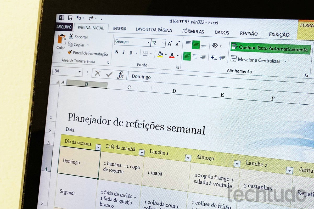 Planilha de dieta para emagrecer: como baixar e usar modelo no Excel – TechTudo