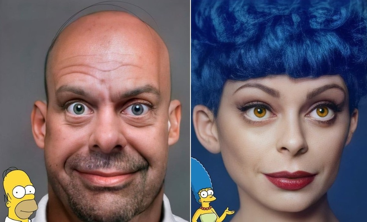 Artista brasileiro bomba recriando personagens dos 'Simpsons' de carne e osso – Extra