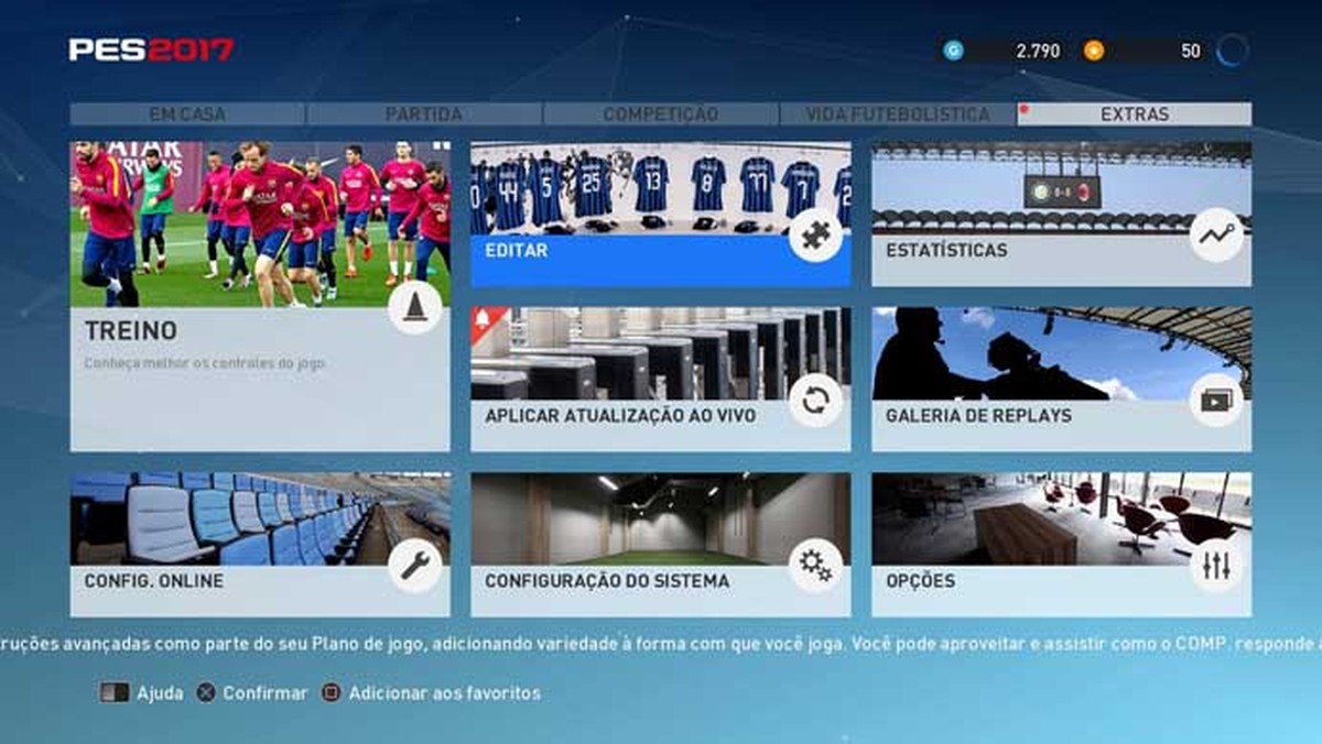 Como instalar Option Files para personalizar o PES 2017 – TechTudo