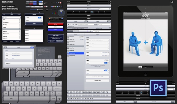 iPad Retina GUI Elements PSD Template Now Available for Free – osxdaily.com